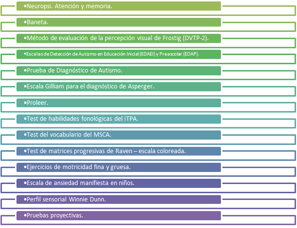Instrumentos de Evaluación Utilizados - Específicos